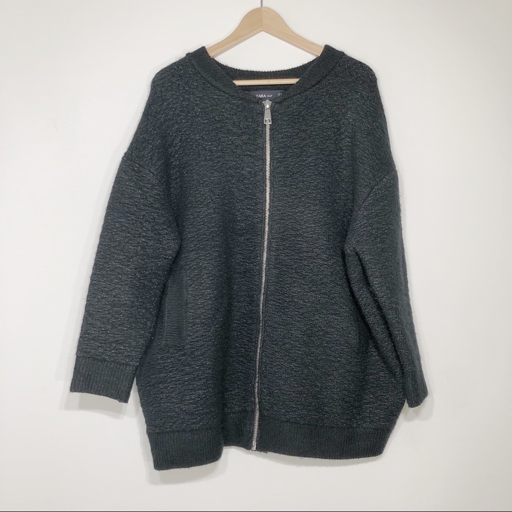 ZARA Knit Oversized Black Sweater/Jacket